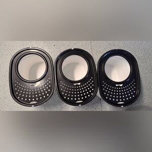 IRIS Large Round Top Entry Cat Litter Box & Scoop, White/black